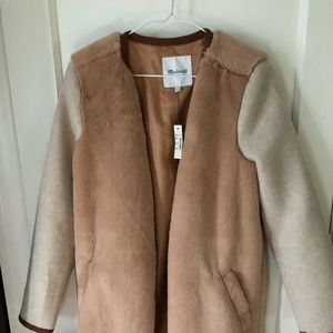 Colorblock faux-minx jacket from madewell